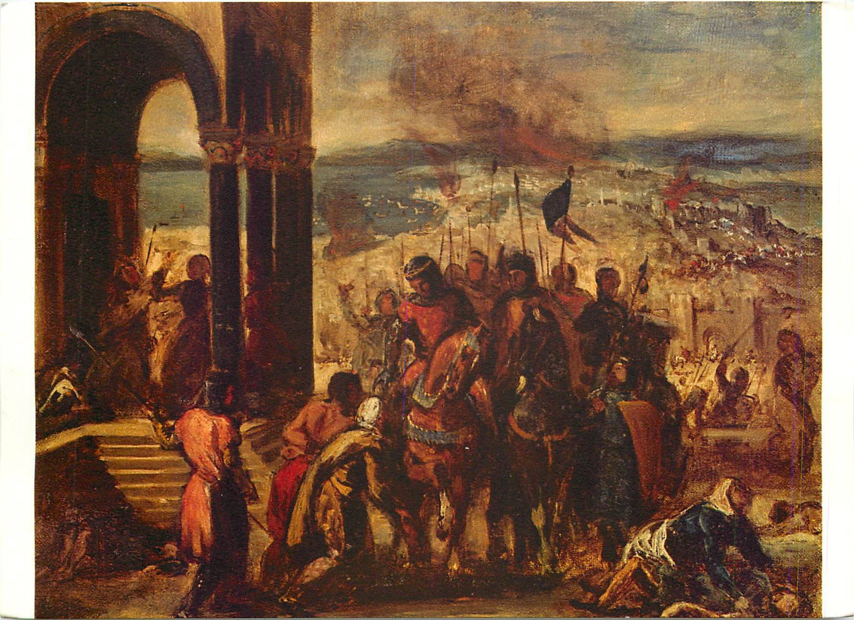 CPM Prise de Constantinople Par les Croises Eugene de la Croix Musee Conde Chantilly 