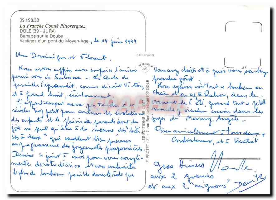 CPM La Franche Comte Dole Jura Barrage sur le Doubs  — Back