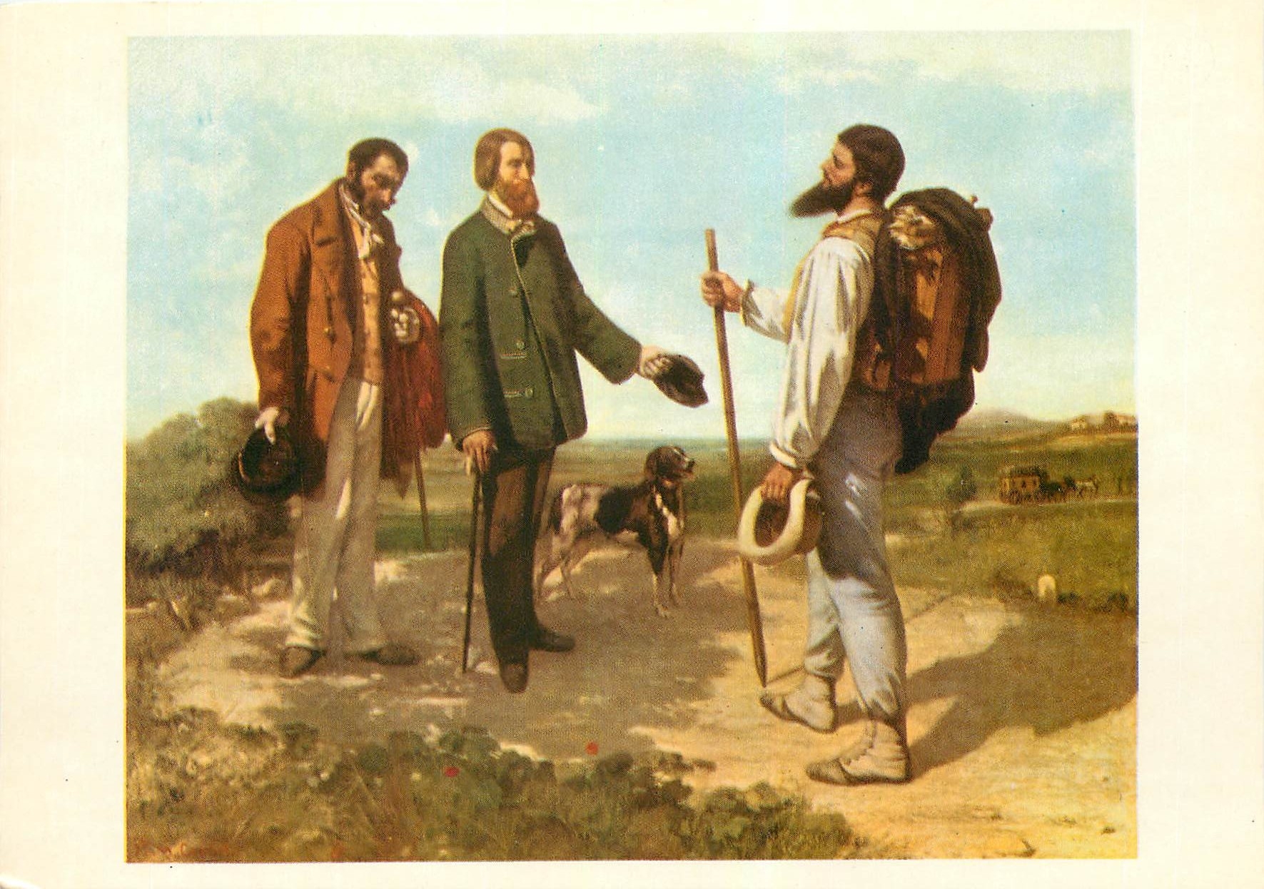 CPM Les Chefs D'Ceuvre du Musee de Montpellier Gustave Courbet 1819 1877 Le Rencontre 