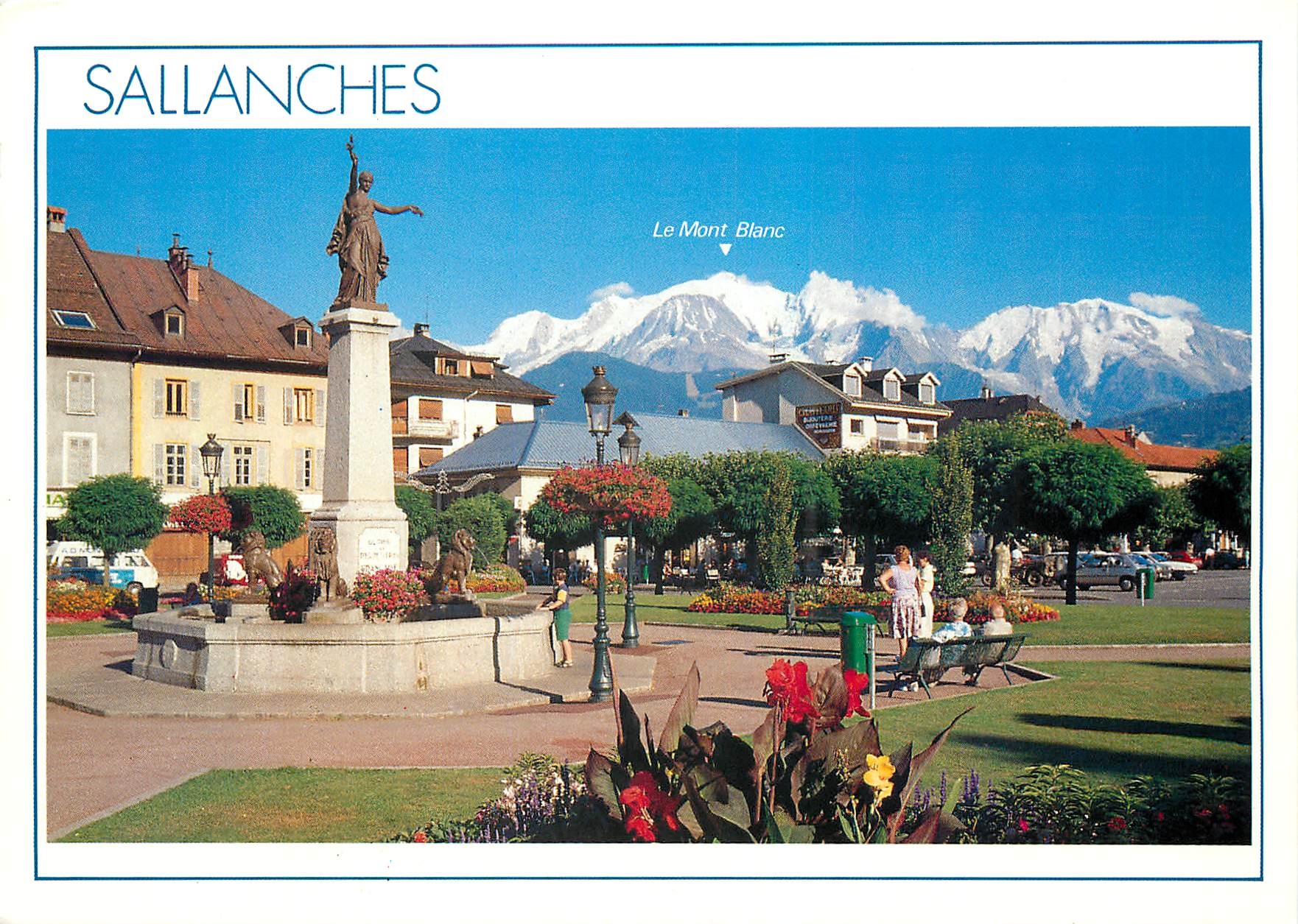 CPM Sallanches Haute Savoie La place Charles Albert 