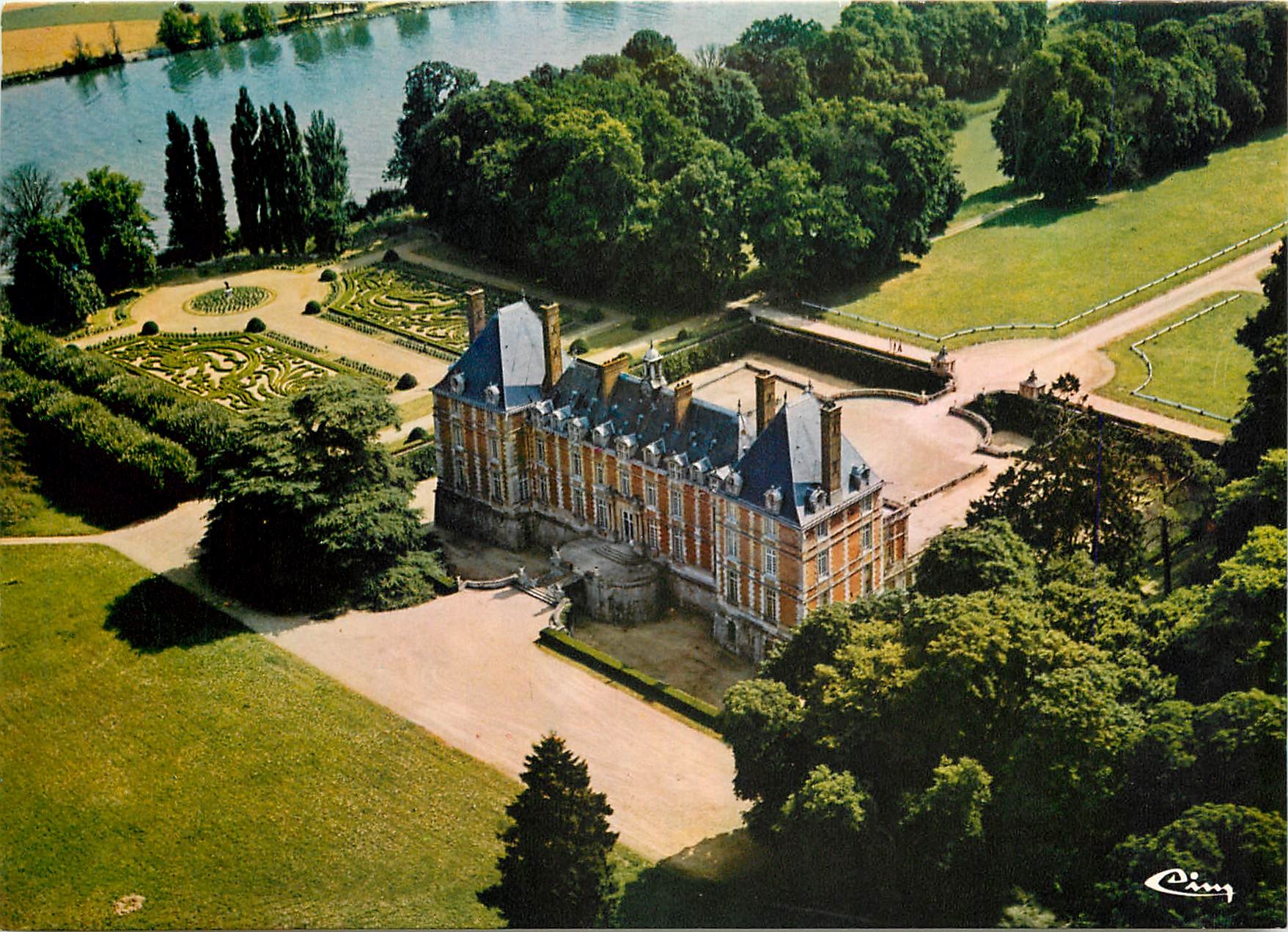 CPM Chateau de Rosny sur Seine Yvelines Vue aerienne 