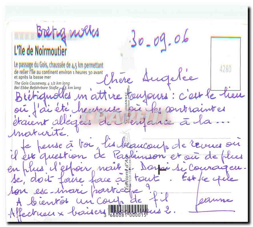 CPM L'ile de Noirmoutier Passage du Gois  — Back
