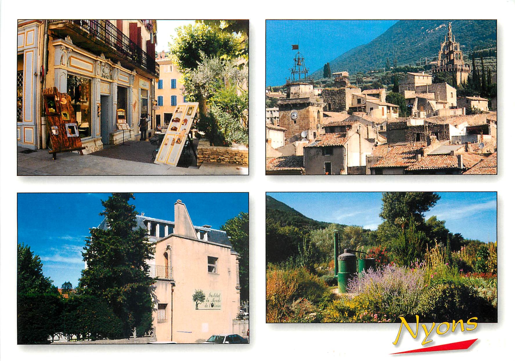 CPM La Drome Provencale Nyons Drome France La Place aux Herbes 