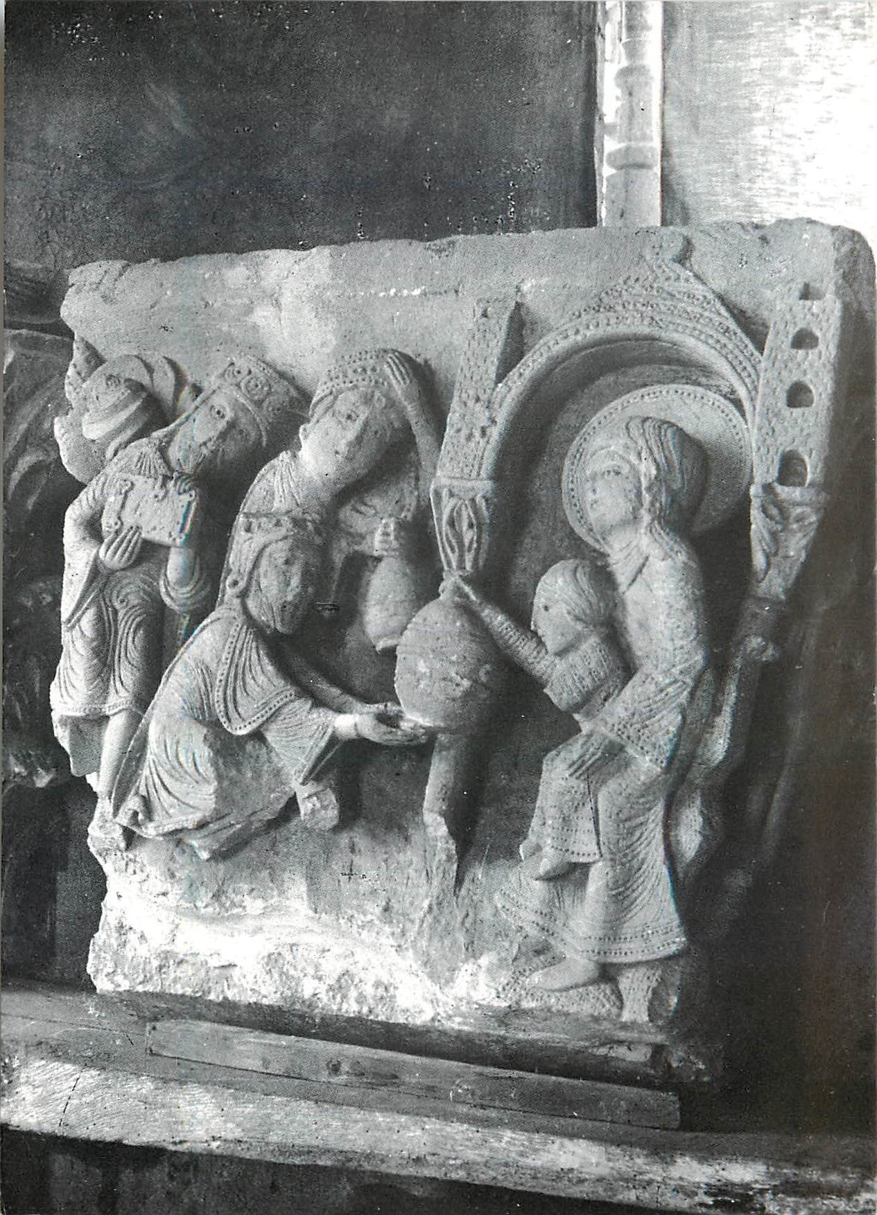 Cathédrale d'AUTUN (S.-et-M.) — Adoration des Rois Mages — Chapiteau (XIIe siècle) — Éditions et Impressions Combier / Mâcon