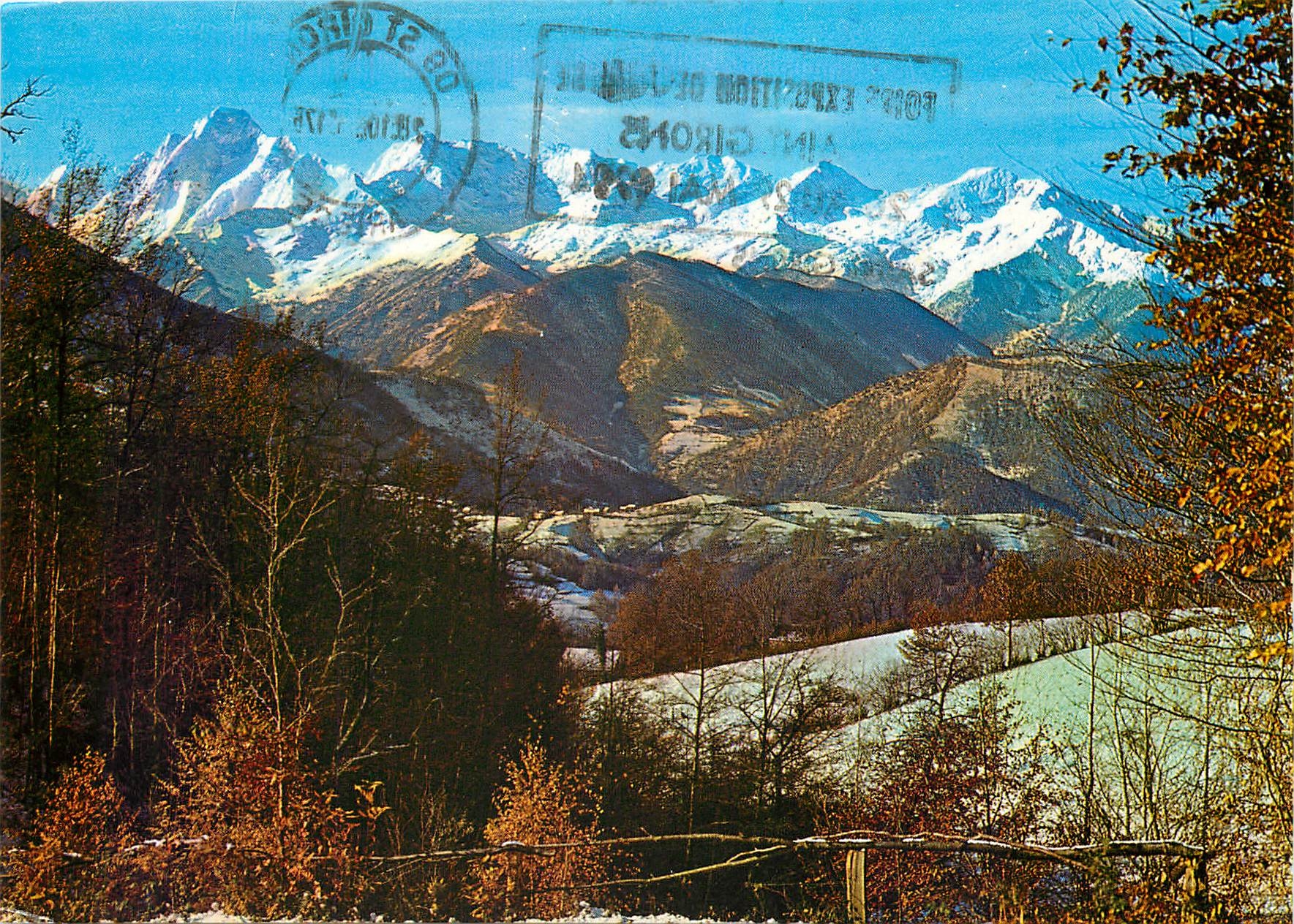 CPM La Chaine des Pyrenees a gauche le Montvalier 