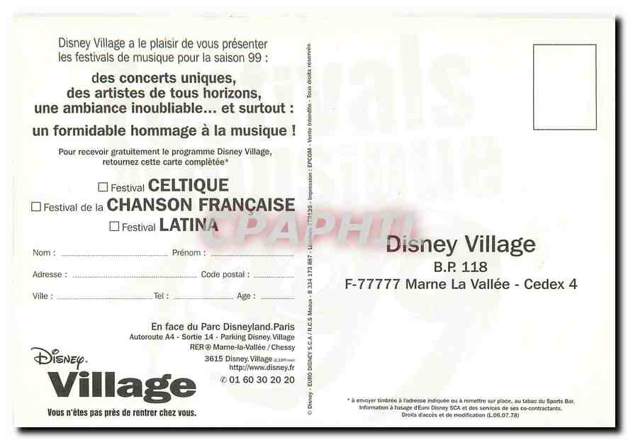CPM Festival de Musique 1999 Vous n'etes pas pres de rentrer chez vous  — Rückseite