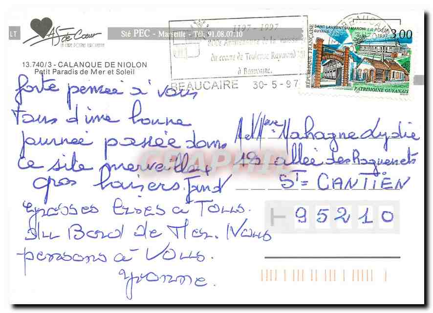 CPM La Calanque de Niolon  — Verso