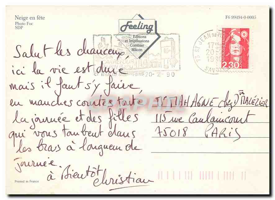 CPM J'ai pas froid aux yeux  — Rückseite