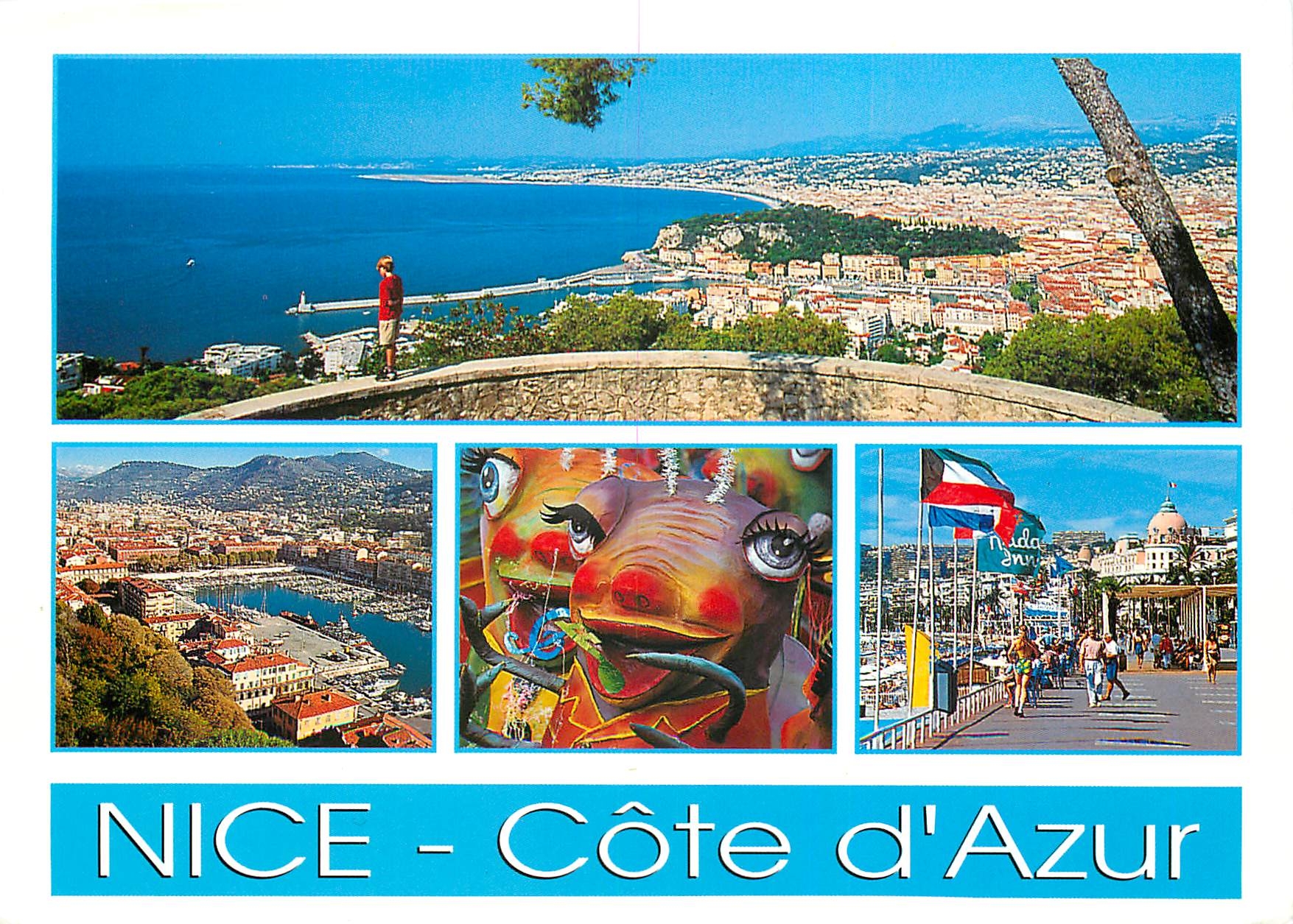 CPM Nice Alpes Maritimes Vue generale le port Promenade des Anglais 