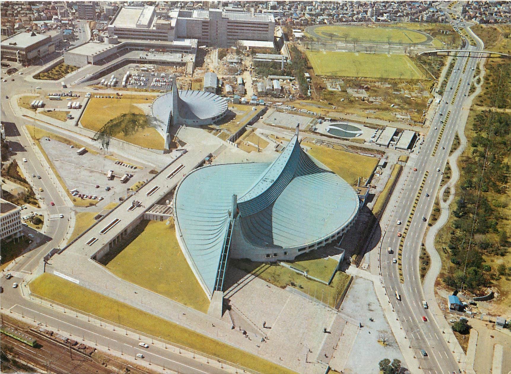 CPM The Flowing modern architecture of the gymnasia designed by Kenzo Tange 