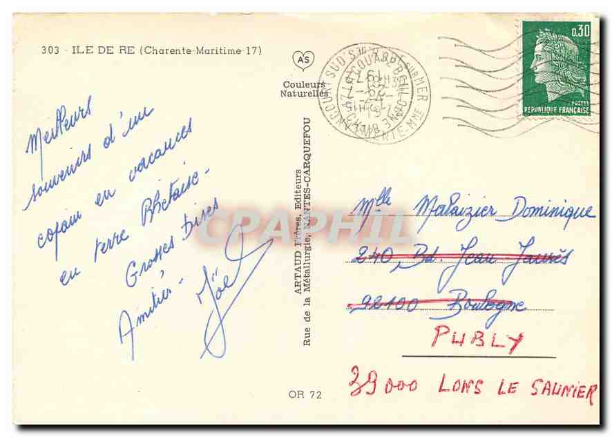 CPM Ile De Re Anse de Trousse Chemise Phare des Baleines Ane et Pecheuses Marais salants Folklore — Back
