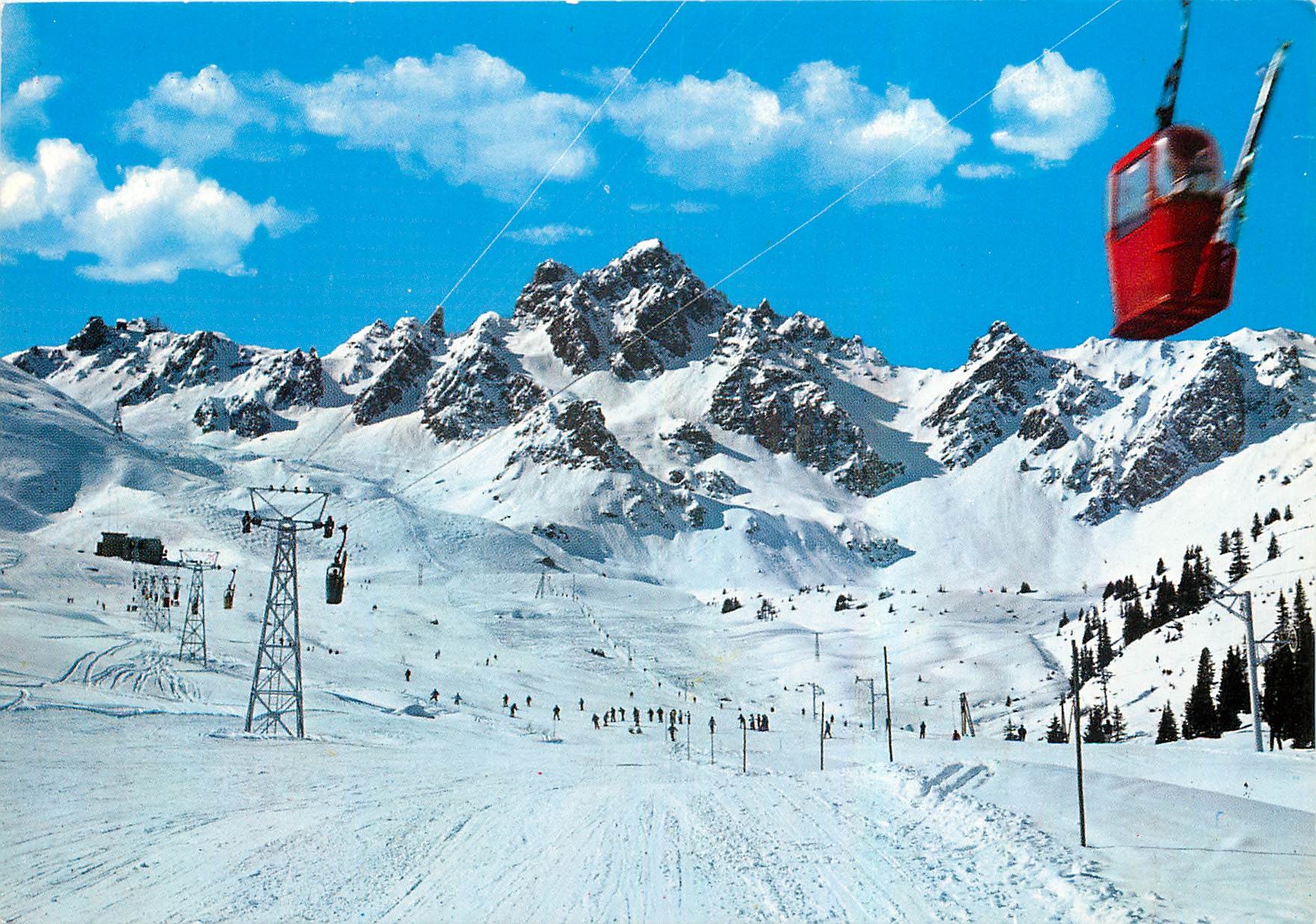 CPM Courchevel Savoie Le Telebenne des Verdons depart du Telepherique de la Saulire et la dent de Bu