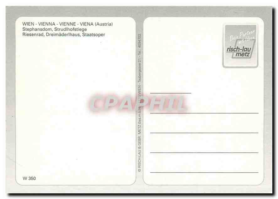 CPM Vienna Austria  — Back