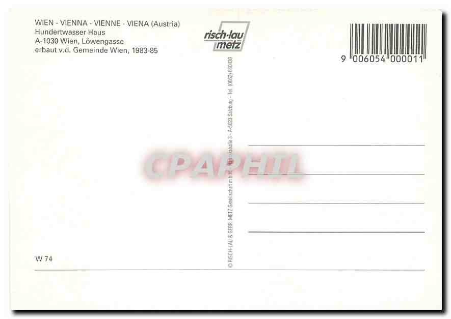 CPM Wien Austria  — Rückseite