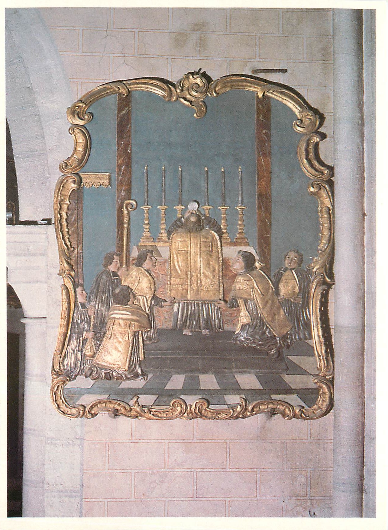 CPM Cathedrale Sainte marie d'Oloron Bois Dore Saint grat disant la messe 
