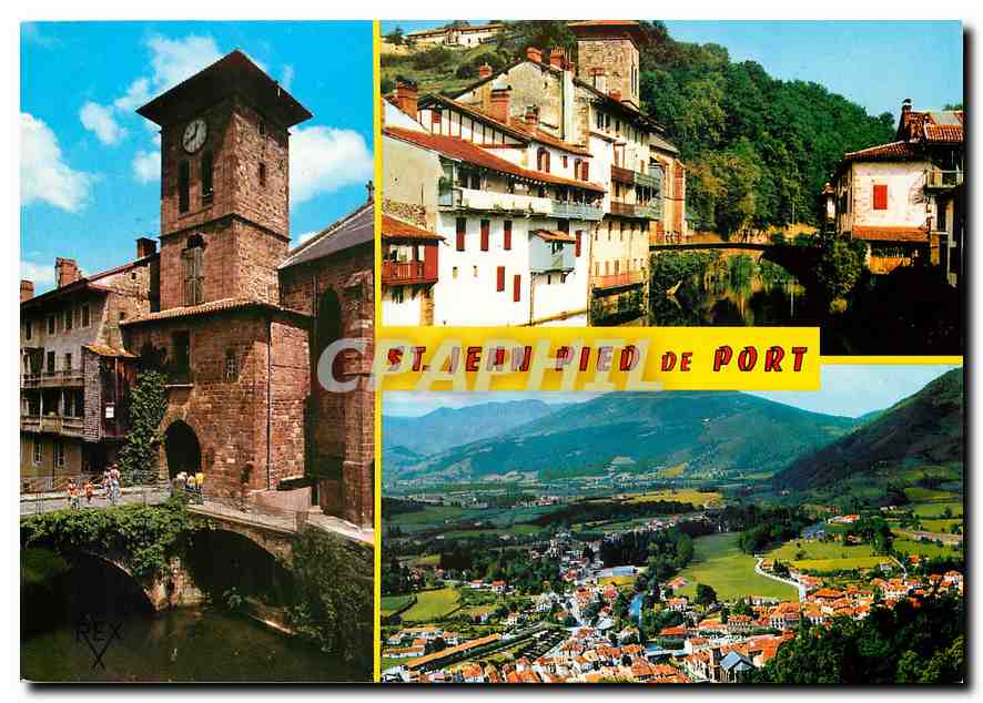 Saint-Jean-Pied-de-Port — vue générale et église Notre-Dame — Éditions REX, n°549