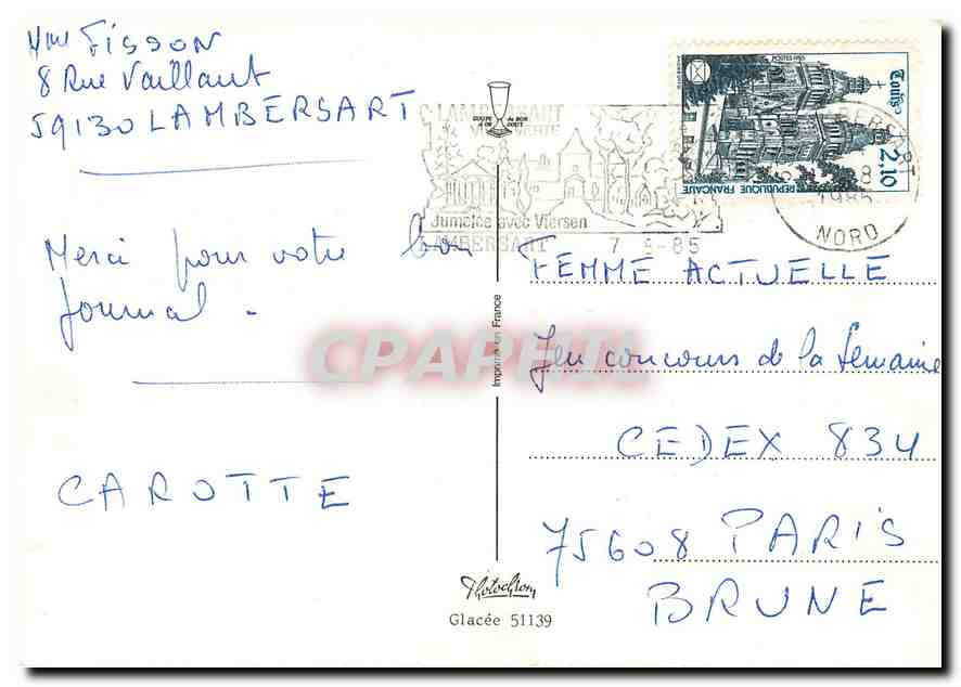 CPM Fleurs de Montagne Campanule barbue et genet  — Rückseite