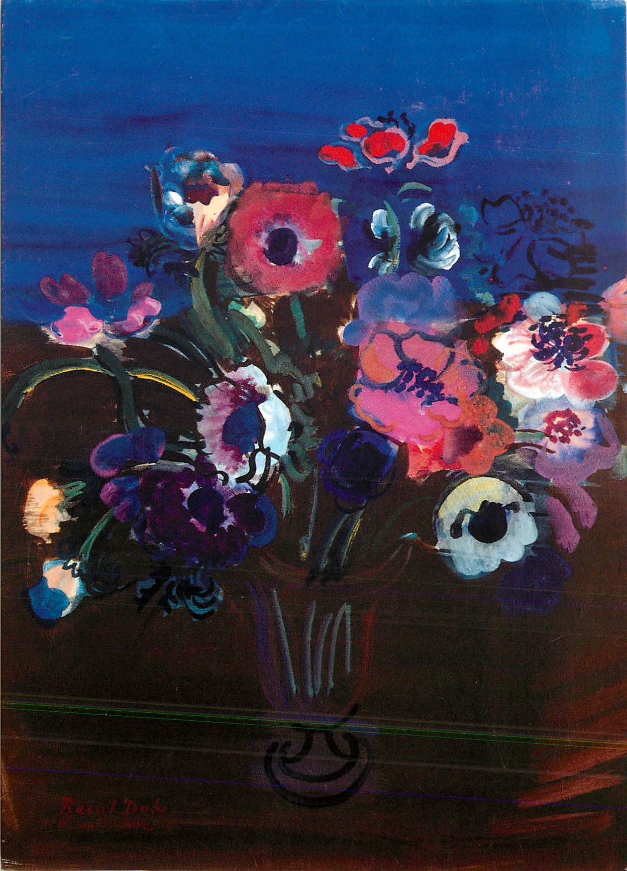 CPA Raoul Dufy 1877 1953 Anemones Aquarelle Koninklijk voor Schone Kunsten Antwerpen 
