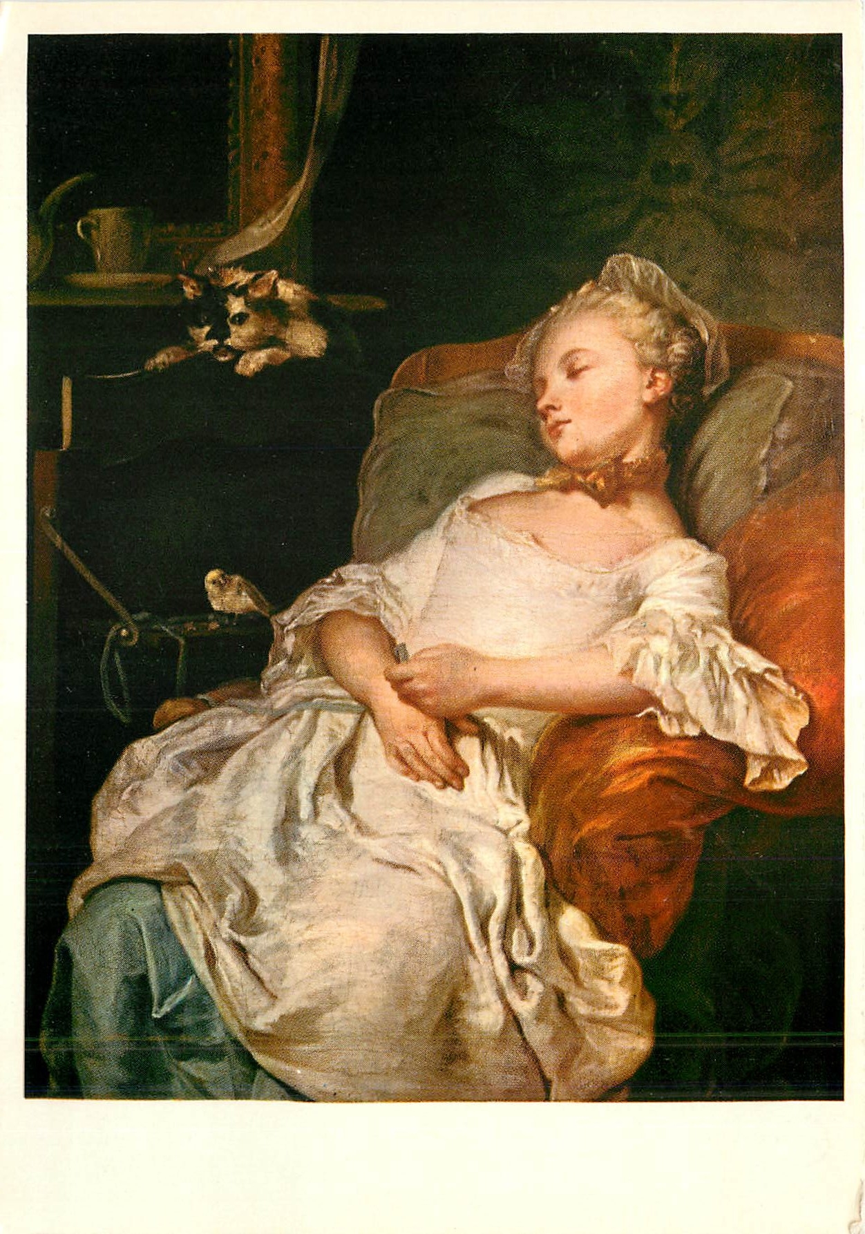 CPA Les Chefs D'Oeuvre du Musee de Dijon Jean Francois Gilles Colson Le repos