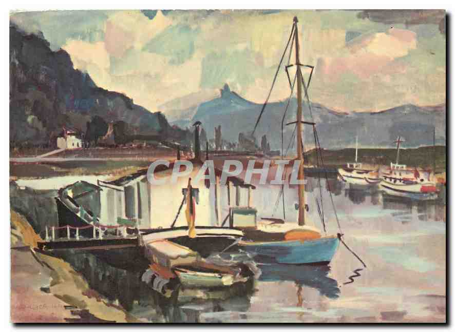 CPM Karl Bruchhauser Rheinlandschaft Rhenish landscape Paysage rhenan 