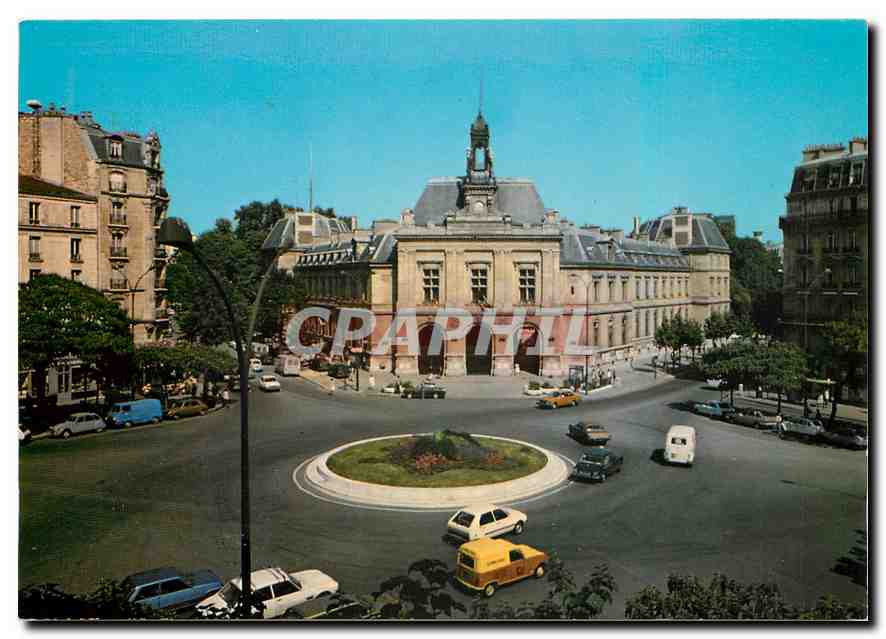 CPM Sous le Ciel de Paris La mairie du XXe arrondissement et la place Gambetta 
