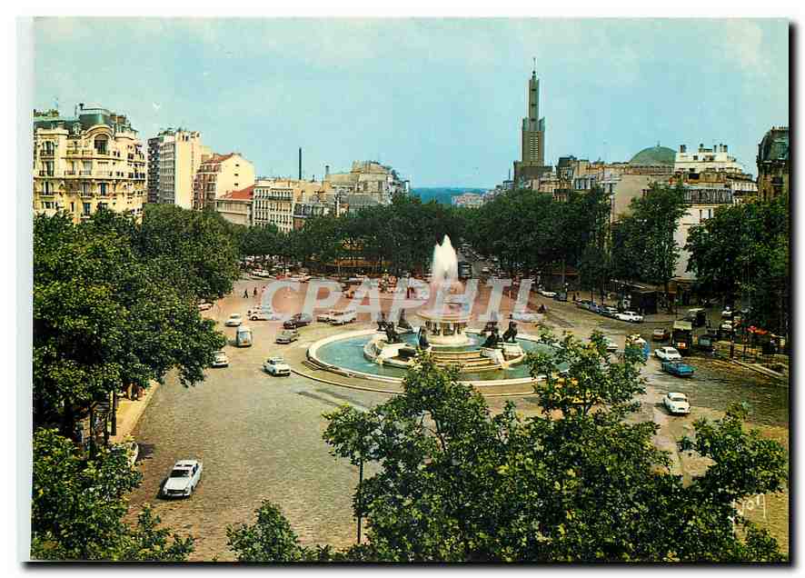 CPM Paris La Place Felix Eboue et l'Eglise du St Esprit 