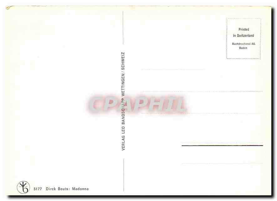 CPM Dirck Bouts Madonna  — Rückseite