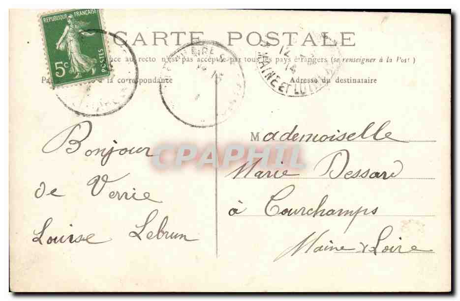 Environs de Saumur-CPA- Chateaux de Bussy-Fontaines par Doue-la-Fontaine — Rückseite