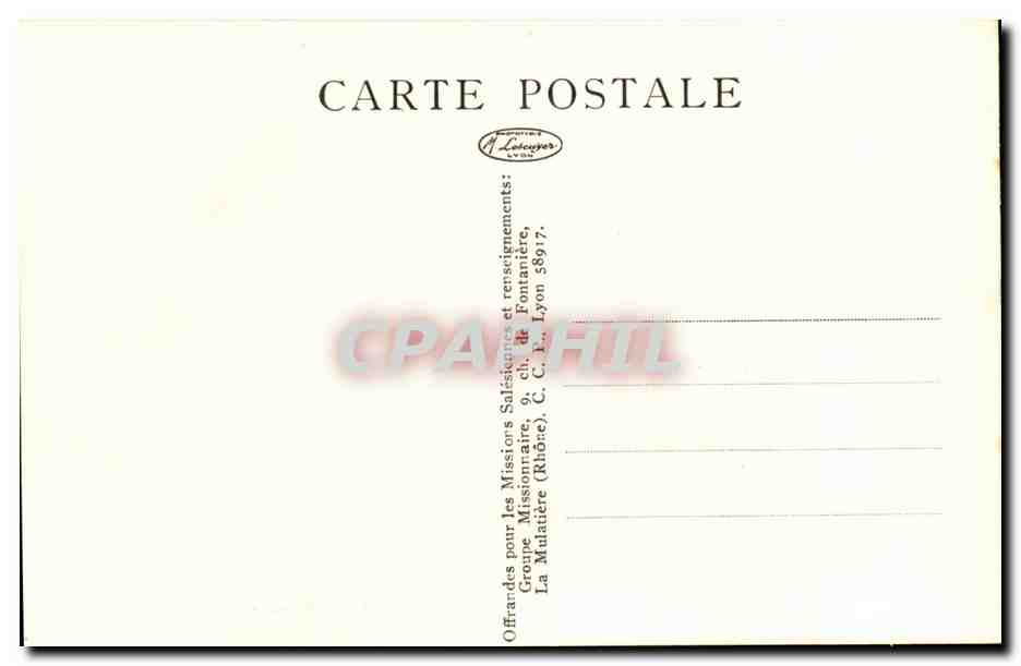 Matto-Grosso-CPA- Instruction menagere a l'ecole des Filles de Marie-Auxiliatrice — Rückseite