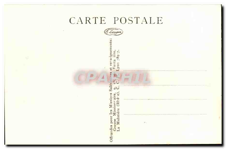 Matto-Grosso-CPA- Sur l'Araguaya - On avance a force de bras — Rückseite
