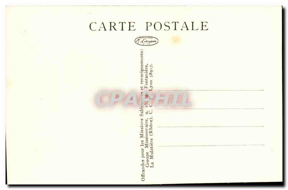 Matto-Grosso-CPA- Factorerie et palmiers geants dans la brousse — Rückseite