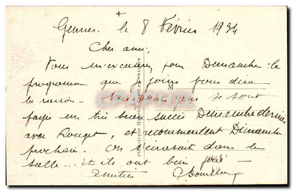 Gennes -CPA- Ruines d'une Nymphee Romaine — Rückseite