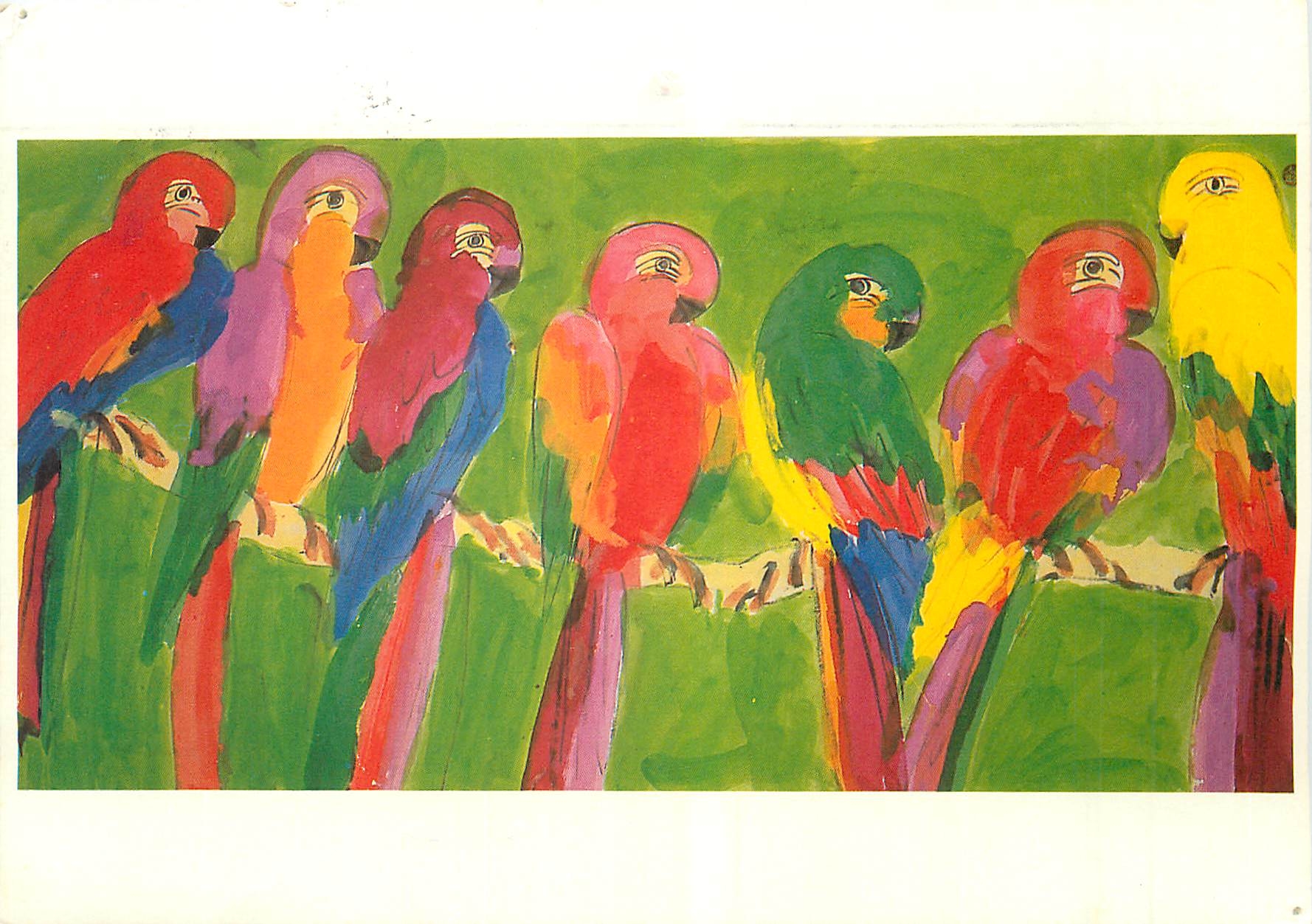 CPM Oiseaux Perruches