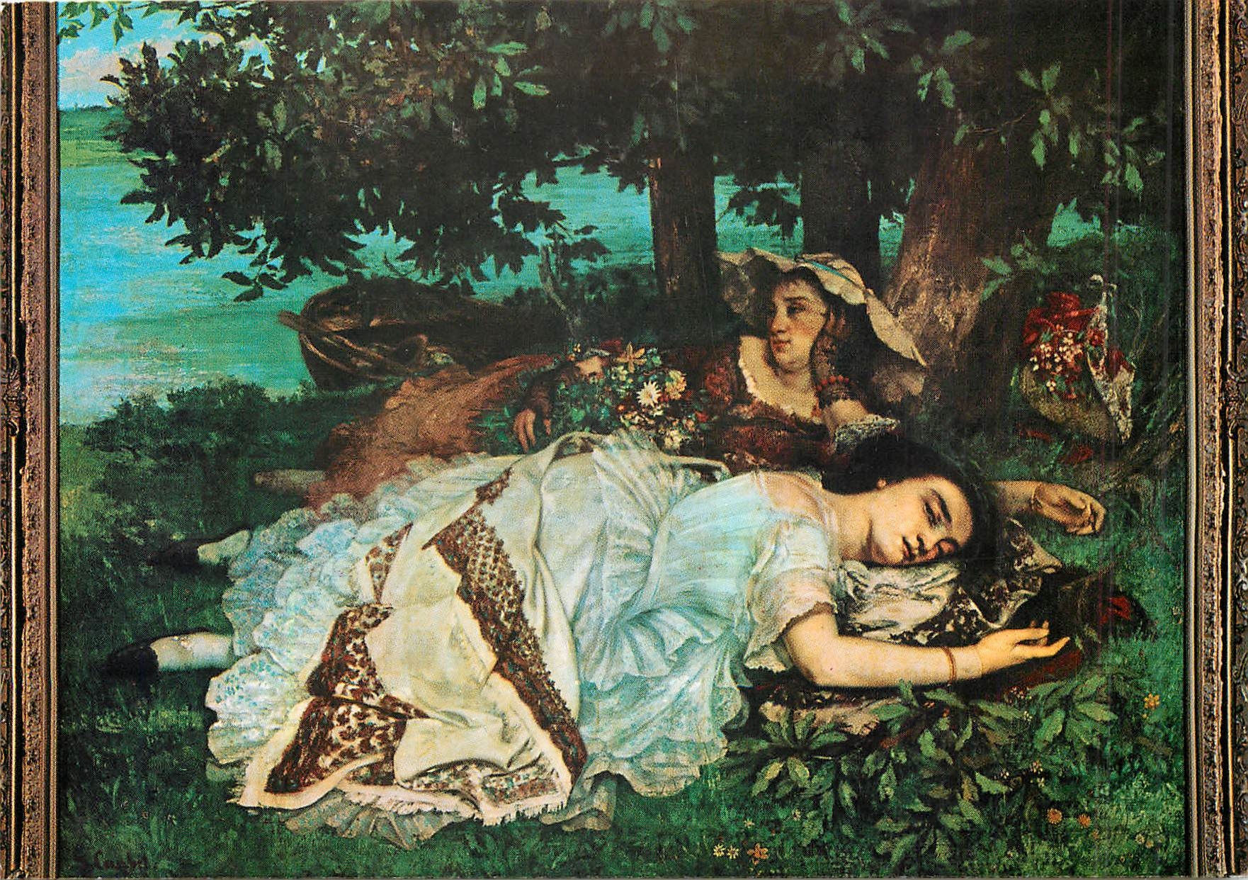 CPM Les demoiselles des bords de la Seine Courbet Musee du petit Palais 