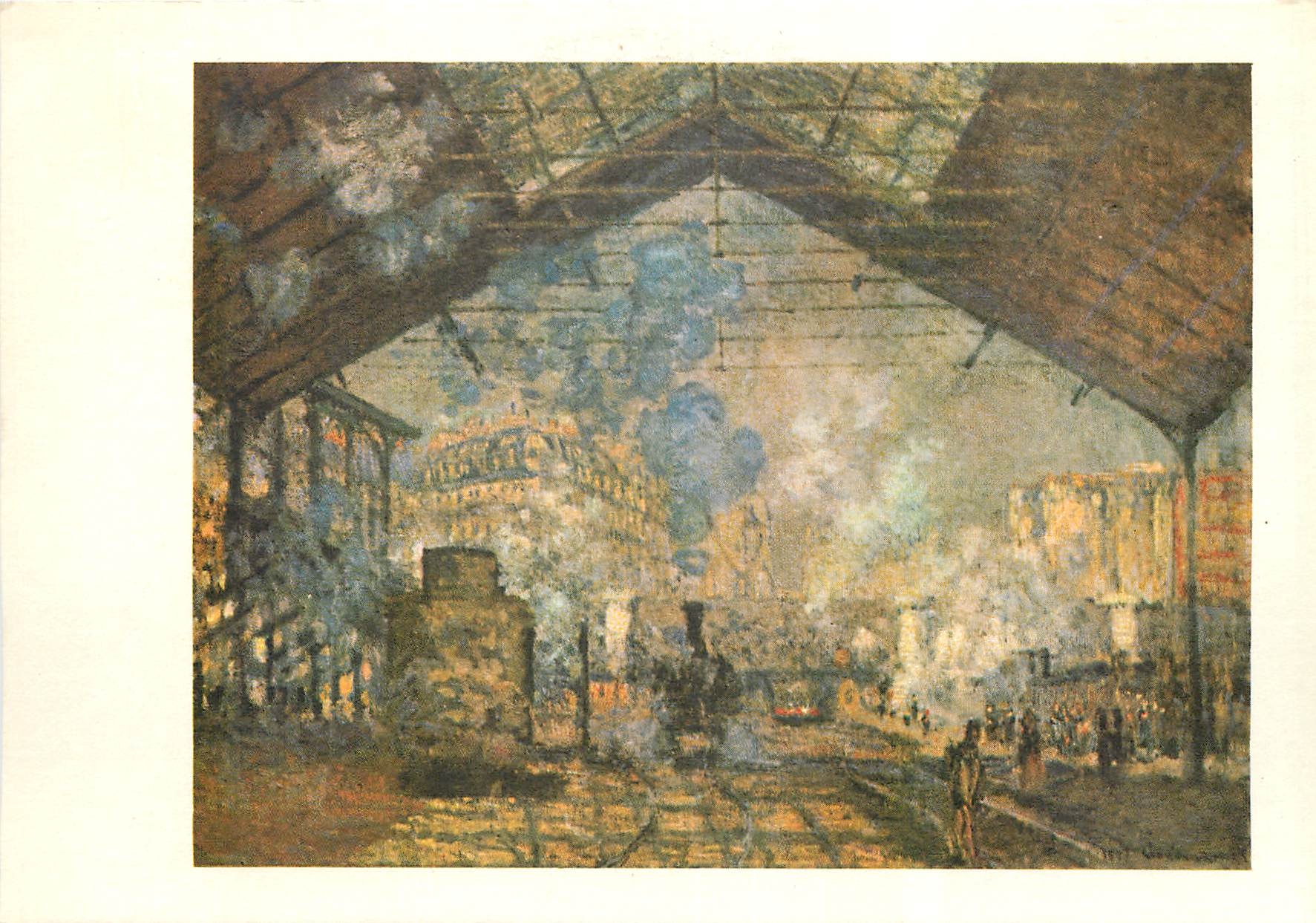 CPM Monet La gare Saint Lazare 1877 Musee du Louvre Paris 