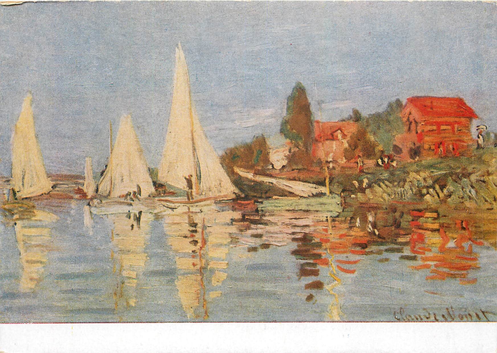 CPM Claude Monet Regates d'Argenteuil 