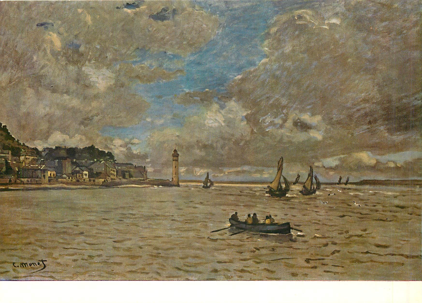 CPM Claude Monet 1840 1926 Le phare de Honfleur 