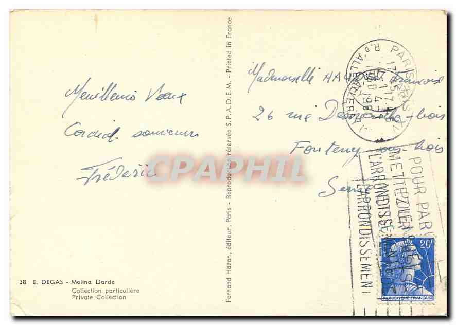 Melina Darde — danseuse de 15 ans — édition Hazan — Verso