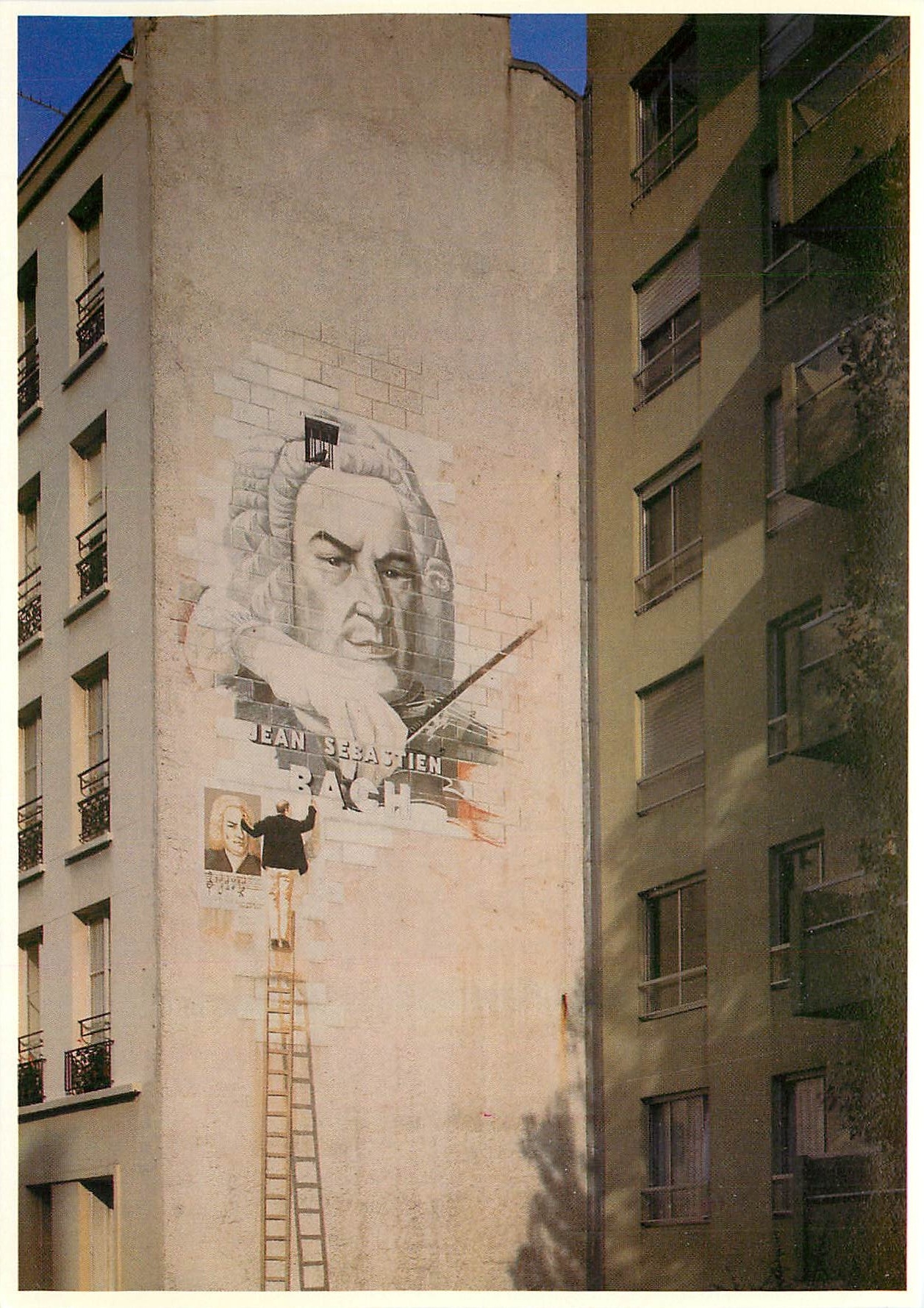 CPM Fabio Rieti 1980 Joan Sebastian Bach rue Clisson Paris 