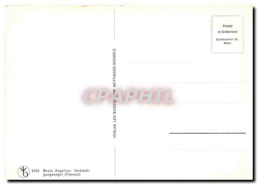 CPM Beato Angelico Verkundi gungsengel Florenz  — Rückseite
