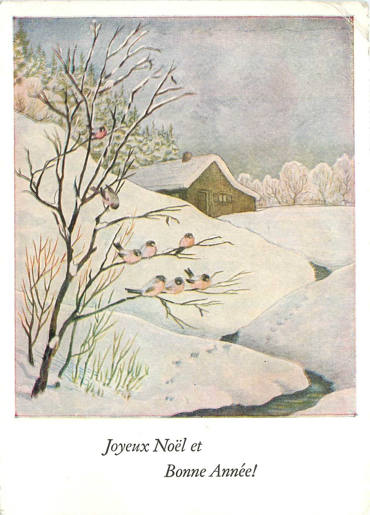 CPM Joyeux Noel et Bonne Annee 