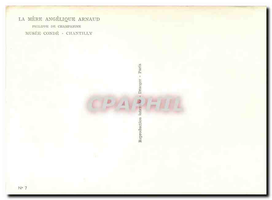 CPM La Mere Angelique Arnaud Philippe de Champaigne Musee Conde Chantilly  — Back