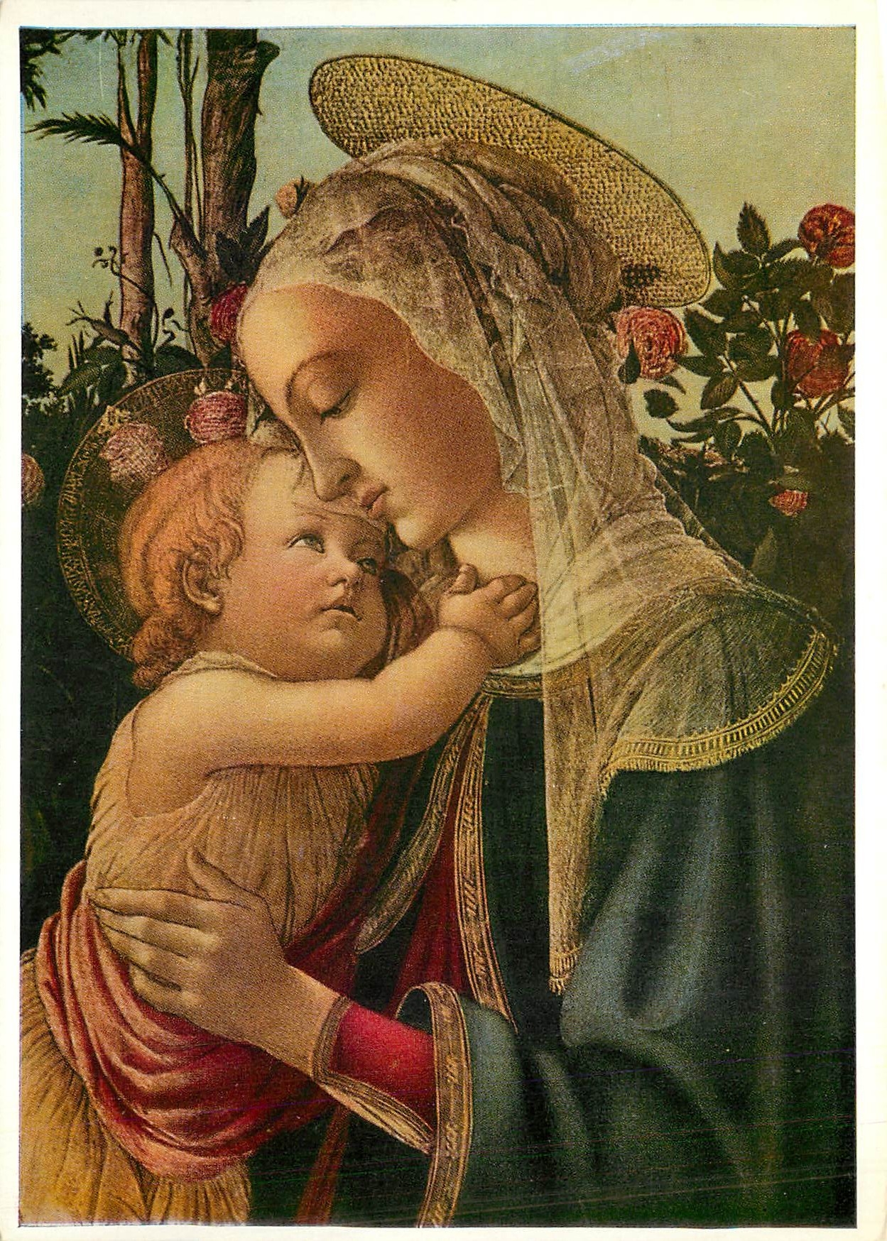 Madone à l'enfant — reproduction d'une œuvre de Botticelli — éditée par VERLAG LEO BANDSCHARD WETTINGEN SCHWEIZ