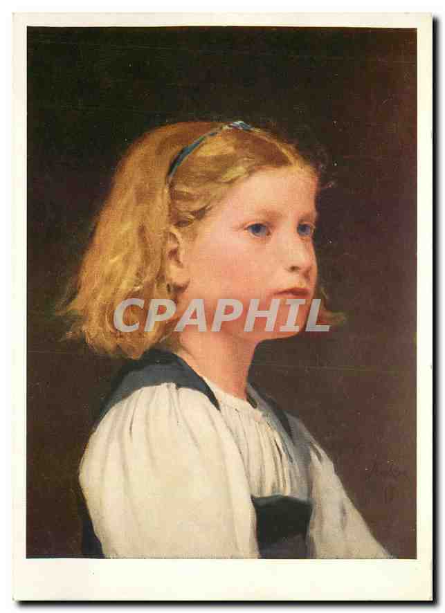 CPM Albert Anker Madehenportrait Syden Eisi Portrait de jeune fille 