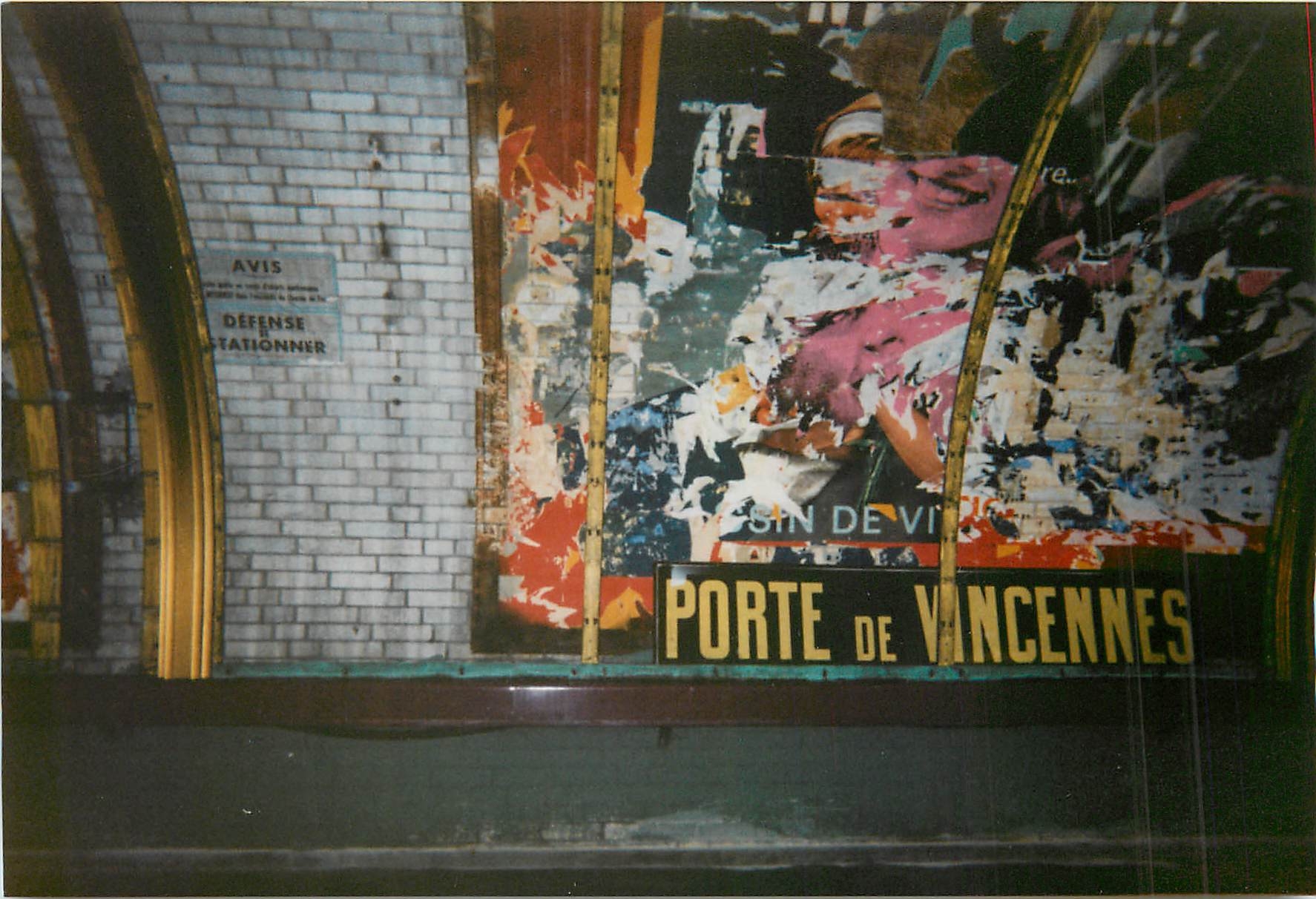 Photo Metro Porte de Vincennes 1995