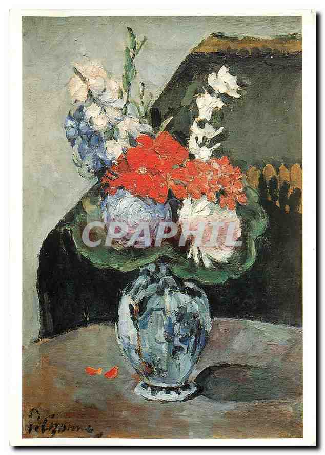 CPM Cezanne Paul 1859 1906 Bouquet au petit Delft Musee d'Orsay Paris 