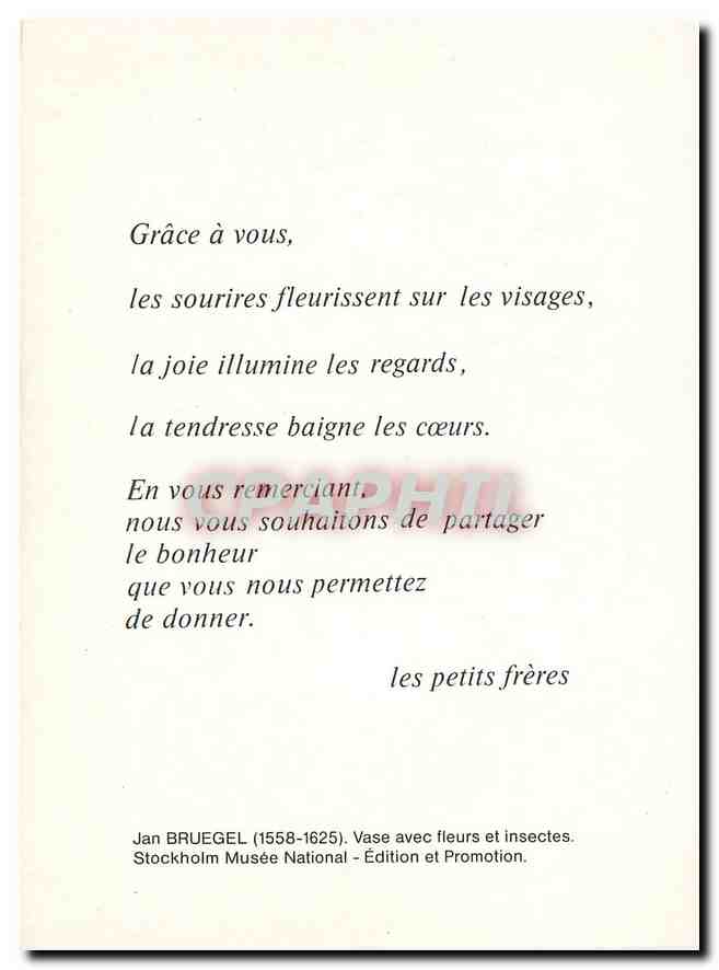 CPM Avons nous donne des fleurs avant le pain  — Rückseite