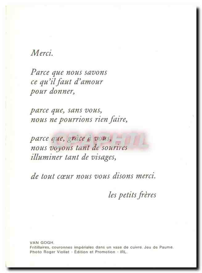 CPM Avons nous donne des fleurs avant le pain  — Rückseite