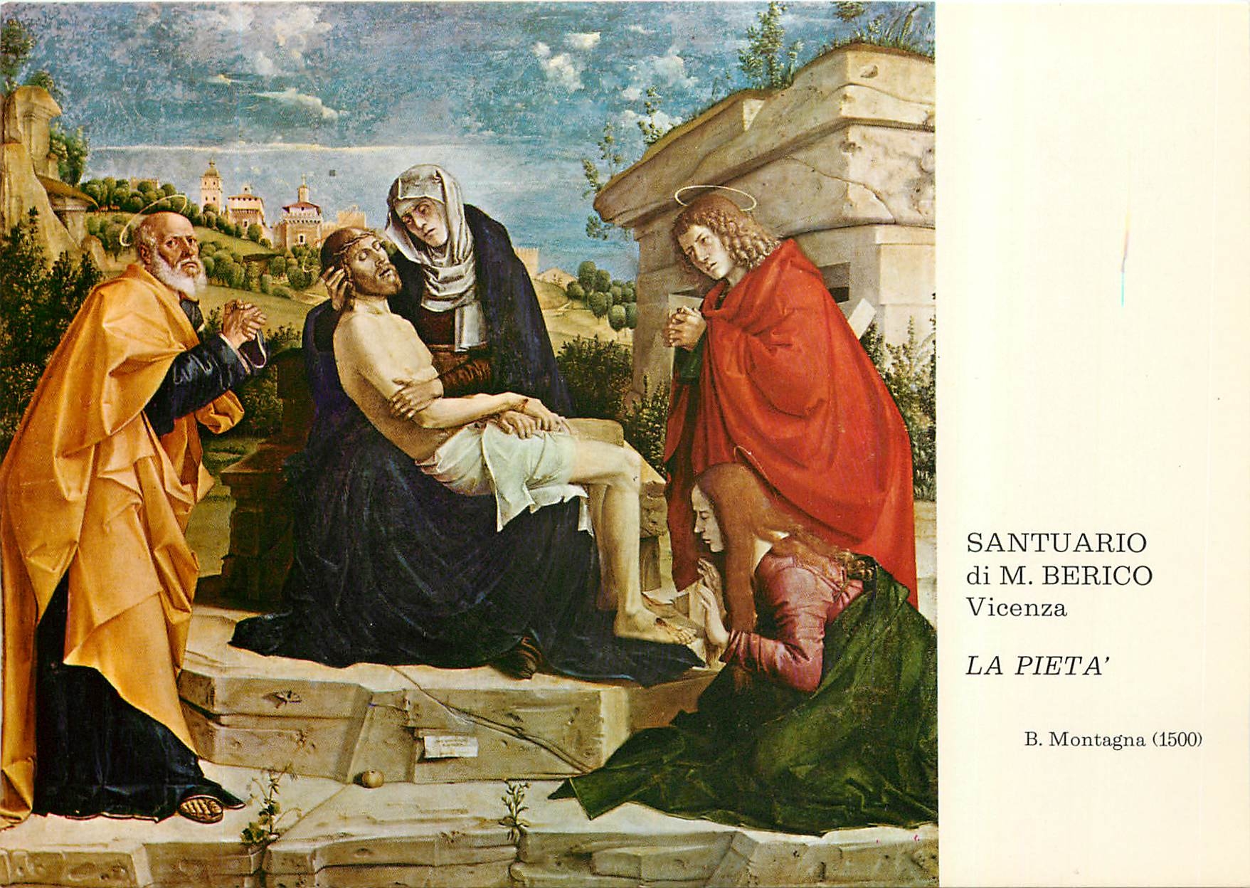 La Pietà — œuvre de B. Montagna (1500) — Santuario di M. Berico, Vicenza