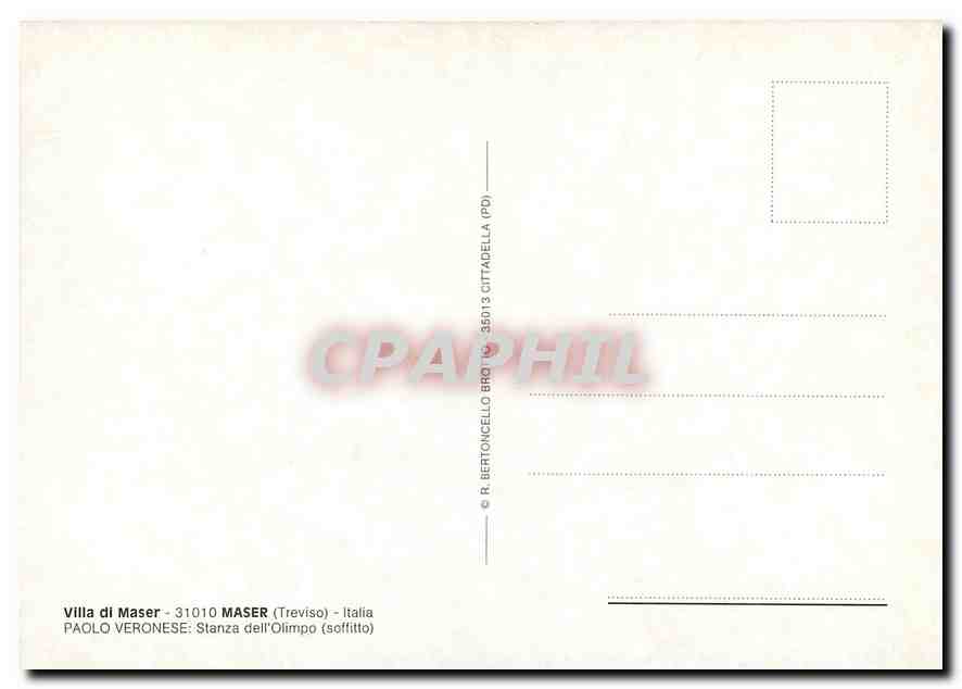 CPM Villa di Maser Paolo Veronese Stanza dell'Olimpo  — Rückseite